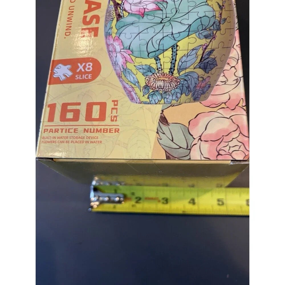 Yizhor 3D Puzzle Vase Lotus Flowers Floral Design 160 Pieces 8-Slice